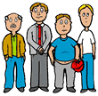 Group of Men Clipart