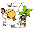 Egyptian Pyramid Worker Clipart
