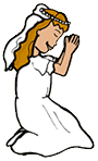 Girl Praying Clipart