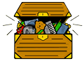 Toys in Toy Chest Clipart