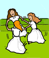 Kids Playing in Circle Clipart