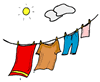 Clothes Line with Clothes