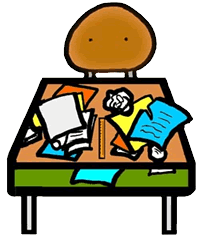 4570book 1080 Uhd Messy Classroom Desk Clipart Pack 4709