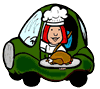 Chef with Oven Turkey Clipart