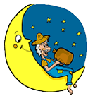 Old Drunk on Moon Drinking Moonshine