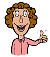 Happy 'Thumbs Up' Woman Clipart