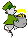 Mouse Carrying Pot of Gold
