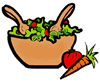 Carrot Beside Salad Clipart