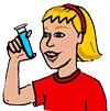 Girl Examining test Tube Clipart