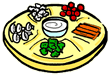 Platter of Vegetables Clipart