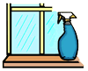 Window Cleaner Beside Window Clipart