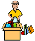 Man Packing Box Clipart