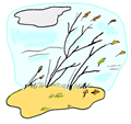 Leafless Autumn Trees Clipart