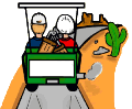 Golfers in Cart