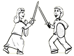 Female Sword Fighting