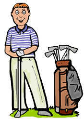 Female Golfer with Bag