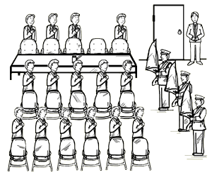 Meeting with Honor Guards