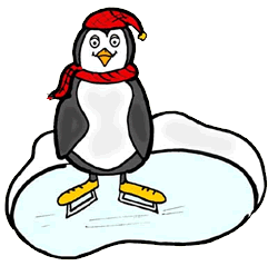 Ice Skating Penguin