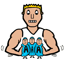 Strong Man Squeezing Atoms