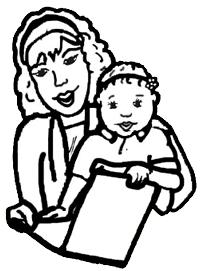 Mother Reading to Baby