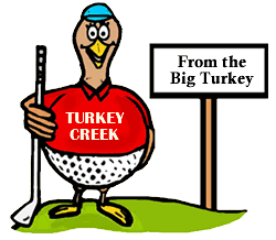 Golf Ball Turkey Beside Sign