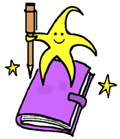 Happy Star Holding Pen on Journal