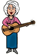 Female Playing Guitar