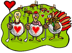 Loving Golf Ball Turkeys