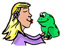 Girl Ready to Kiss Frog