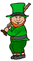 Leprechaun Holding Shillelagh as a Bat