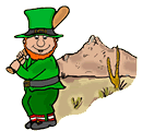 Baseball in Desert Clipart