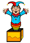 Jester in a Box Clipart