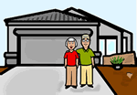 Couple Standing in Front of House