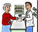 Senior & Pharmacist Clip Art