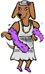 Flapper Dog Clipart