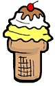 Ice Cream Cone with Cherry
