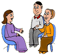 Jewish Couple in Counselling Clipart