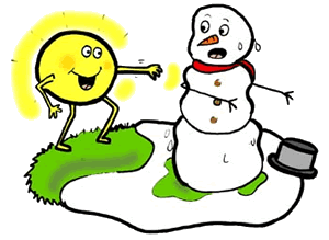 Sun Chasing Snowman