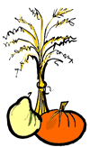 Wheat & Gourds Clipart