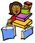 Lady Carrying Bags & Boxes