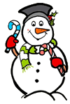 Snowman Holding Candy Canes