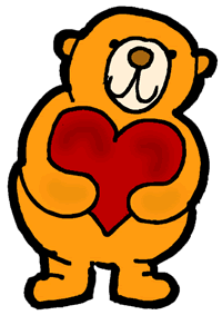 Bear Holding Heart