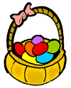 Basket Full of Painted Eggs