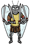 Warrior Bug with Swords