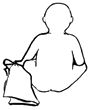 Baby Silhouette Holding Blanket