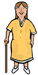 Senior with Cane