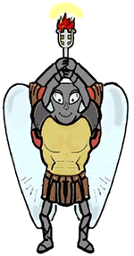 Bug Warrior Holding Up Torch