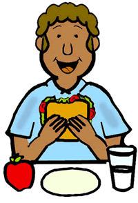 Man Eating Sandwich for Lunch