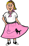 Girl in Poodle Skirt