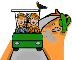 Golf Cart Scarecrows